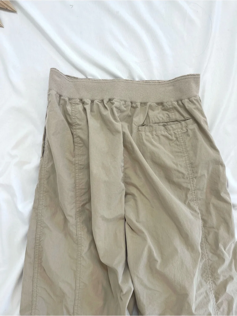 Free People FP Movement Mesmerize Me Clay Taupe Khaki Barrel Leg Cargo Pants